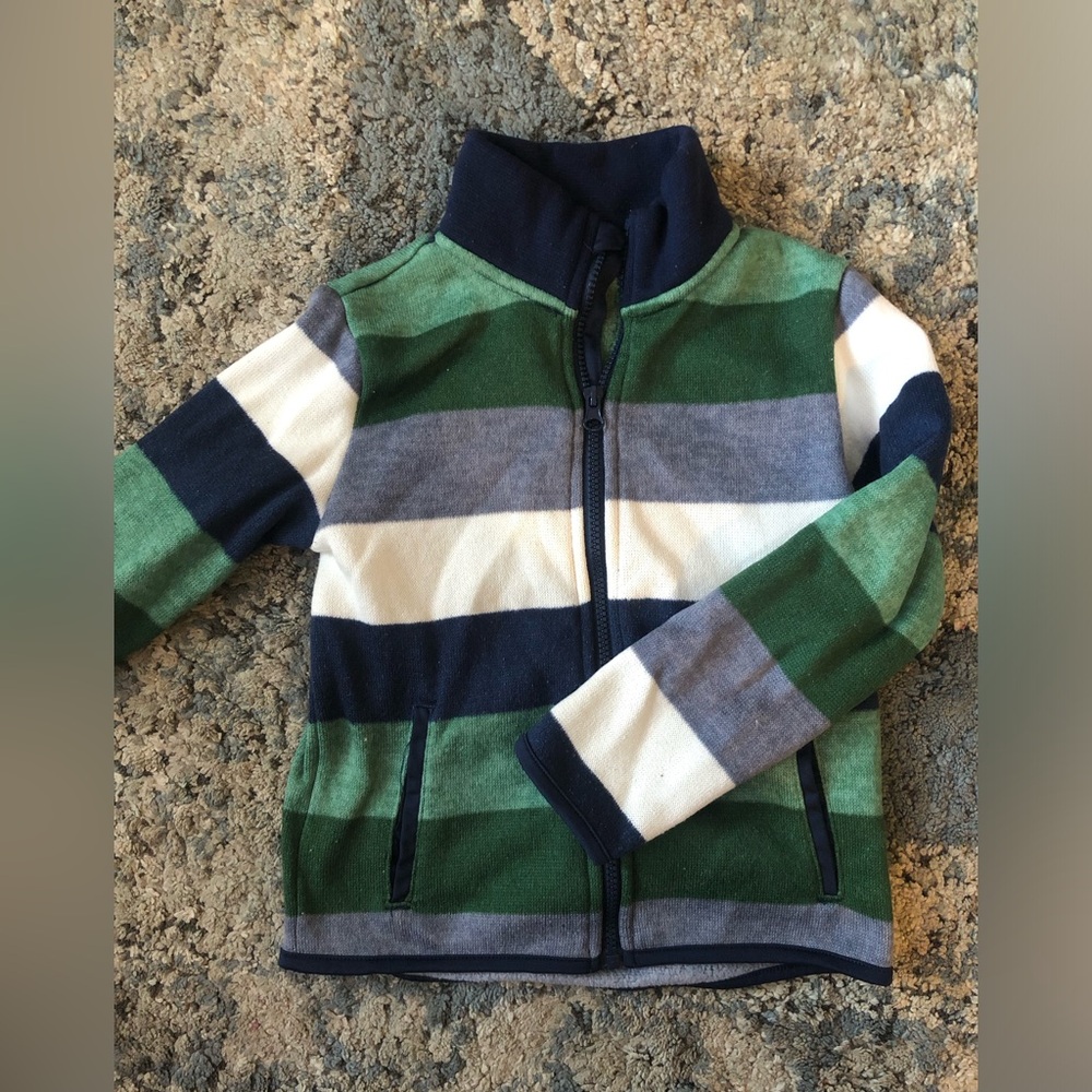 H&M striped zip up